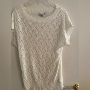 Forever 21 Cream Knit Top